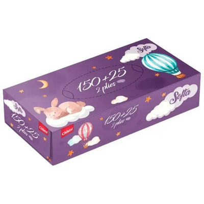 Softa Chisto серветки косметичні сухі 2-х шар. 150+25шт. Bunny